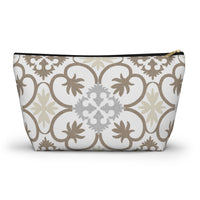 Portugal Tile Accessory Pouch w T-bottom in Brown